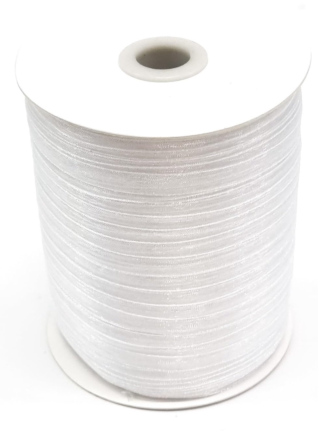 Organza lint - 550 m - 6 mm breed - Wit