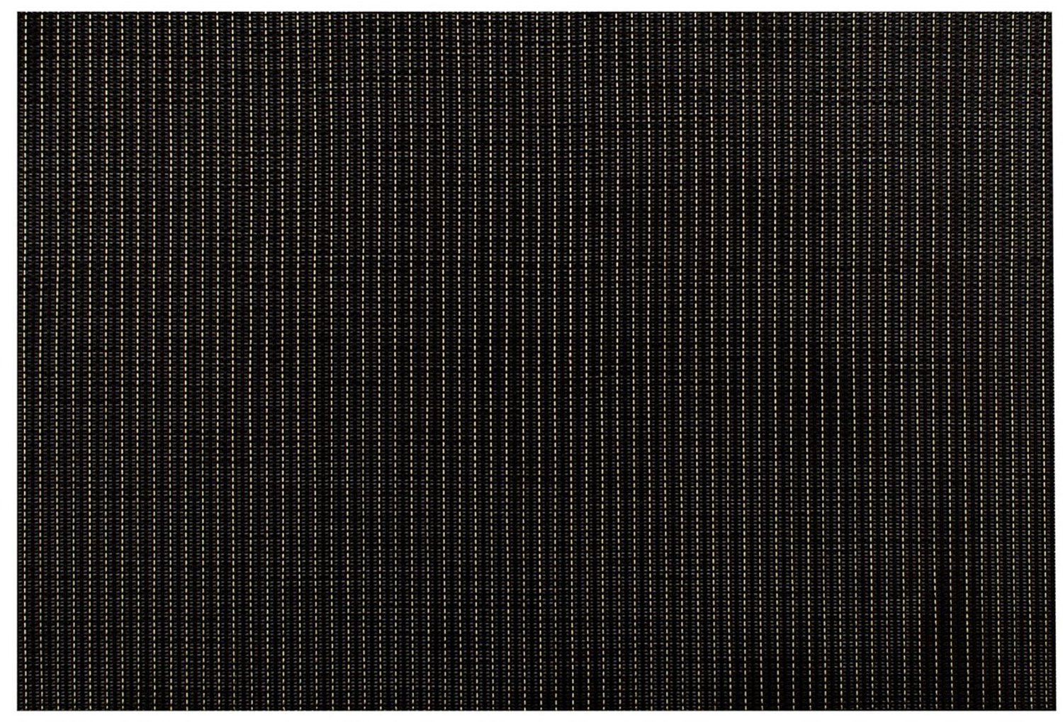 Placemats Set van 4 – Geweven Look PVC – Gala Zwart & Goud – 30x45 cm – Afwasbaar – Onderlegger & Tafeldecoratie