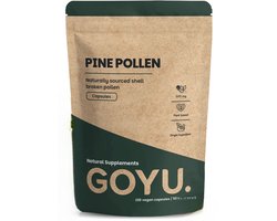 GOYU Pine pollen 1000 mg per dagdosering 80 Capsules - Dennenpollen - Vegan - Zonder toevoegingen - Lab getest - 50 dagen voorraad per zakje