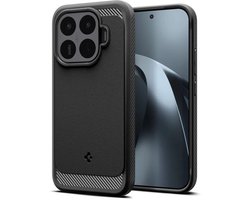 Spigen Hoesje Geschikt voor Xiaomi 17T - Rugged Armor Case - Carbon Back Cover met Air Cushion - Zwart