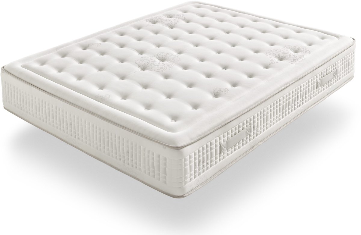 Matris Visco Pocketveringmatras Hybrid Titan - 140*200 Hoogte 30 +/- 2 cm. Middelhoog harde stevigheid. Matras Blanco