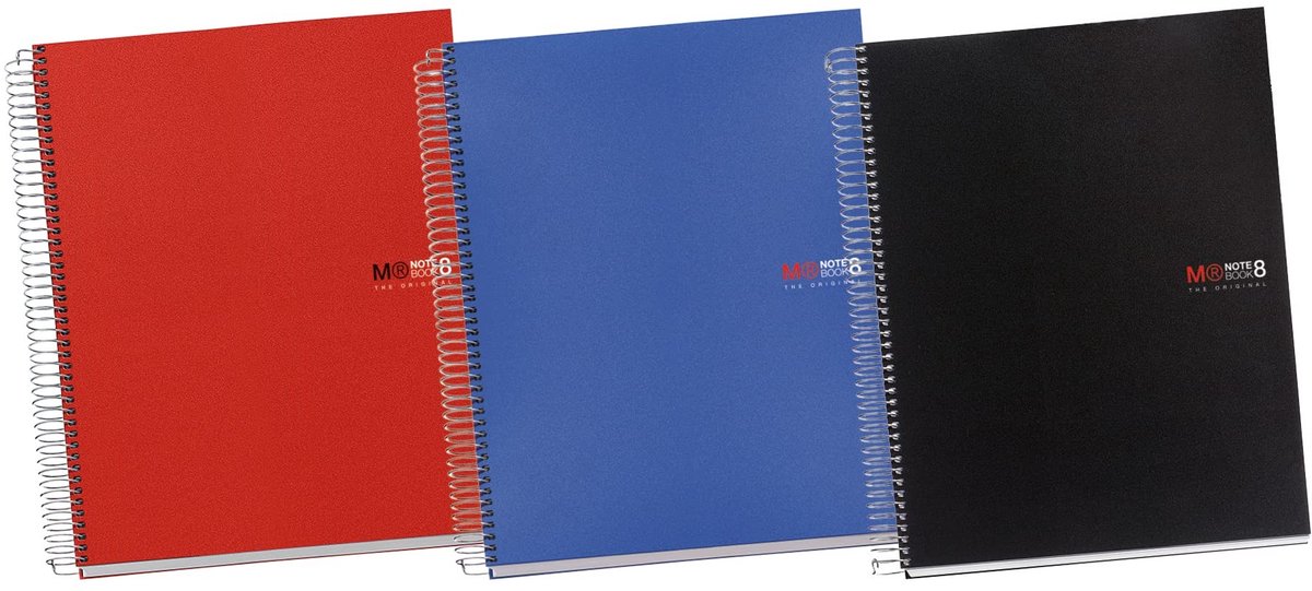 Elzusha - Set van 3 A5 Notitieboeken met Geruit Papier en Perforatie