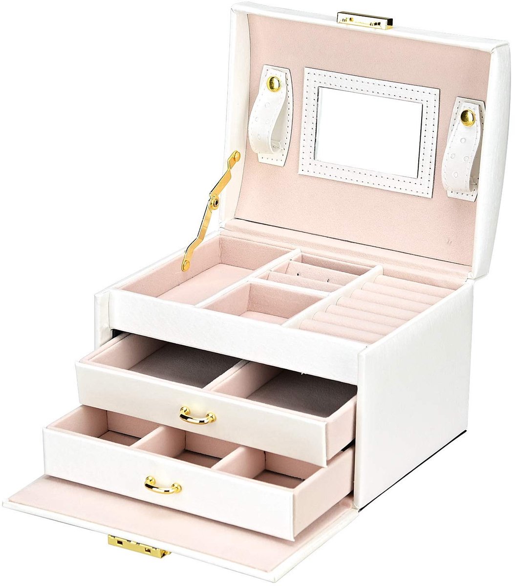 Elzusha - Lockable Sieraden Box met 2 Lades