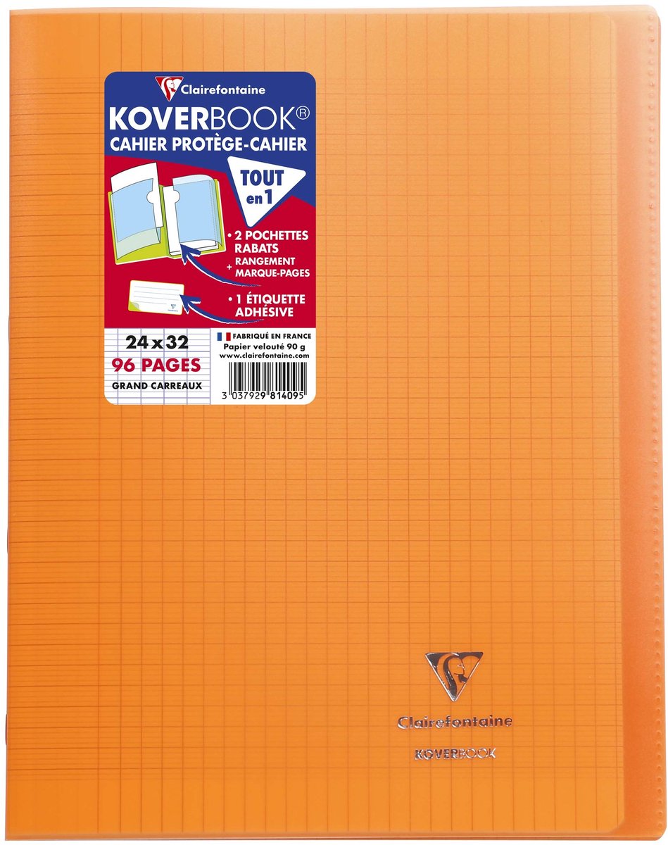 Elzusha - Koverbook A4+ - 48 vellen met Franse lijn - Oranje