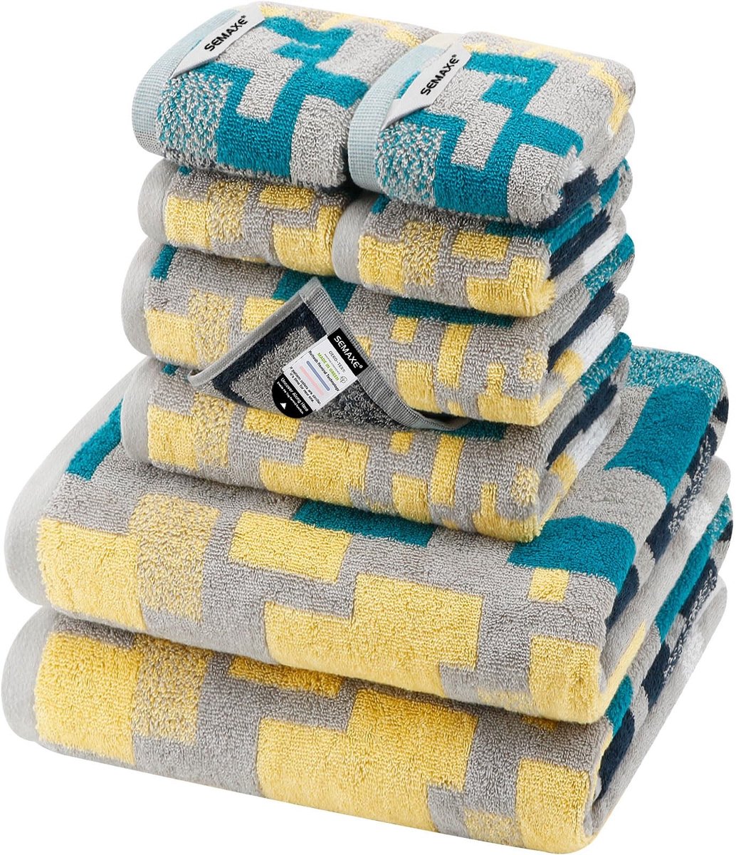 Elzusha - Badhanddoek Set - 8 Stuks - 100% Katoen - Absorberend en Zacht