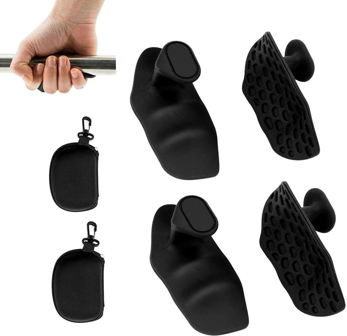 Elzusha - Gym Handgrepen voor Krachttraining - Antislip Rubber