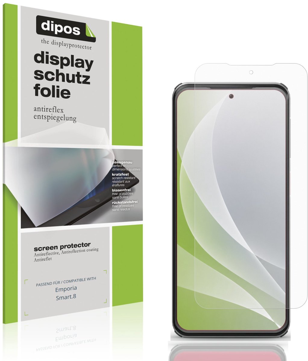 dipos – 4x Matte Beschermfolie geschikt voor Emporia Smart.8 | Krasbestendige & antireflecterende Screenprotector Ultra-Thin