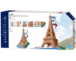 Bandai - Nanoblock - Eiffeltoren Deluxe - Baksteen Minifiguur 2500 stuks - Bouwpakket Montage Model Monumenten Parijs - Bouwpakket Speelgoed Kinderen 12 jaar en + Tiener Volwassenen - NBC057
