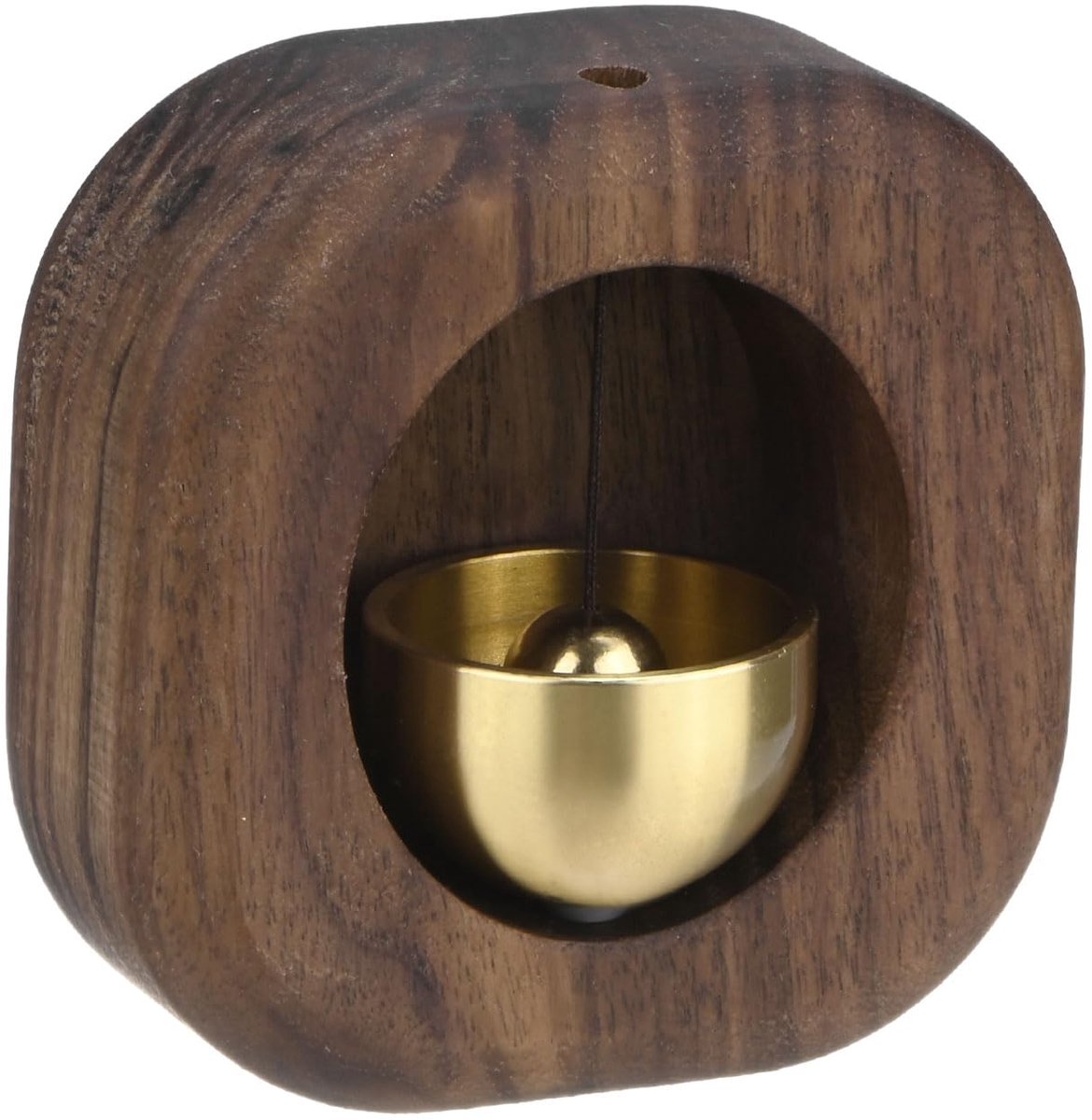 Deurbel - deurbel draadloos - Deurbel - houten - magnetische muursticker - Vintage houten Deurbel - Vintage - Met koperen bel - decoratie woonkamer - slaapkamer decoratie - Wanddecoratie - kerst cadeautjes - kerstcadeaus voor volwassenen - 1 stuk