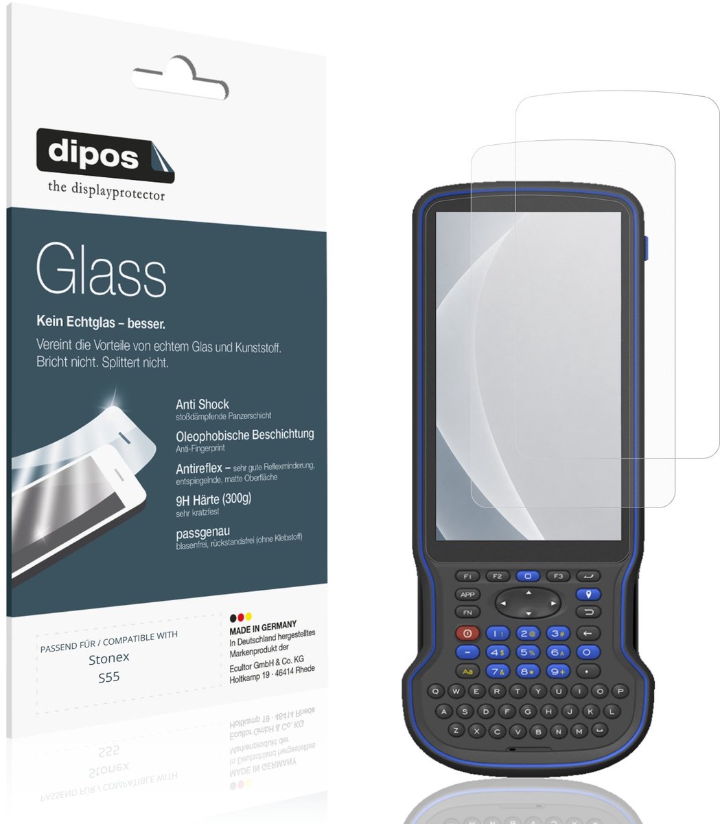 dipos – 2x Matte Pantserfolie geschikt voor Stonex S55 | 9H Screenprotector
