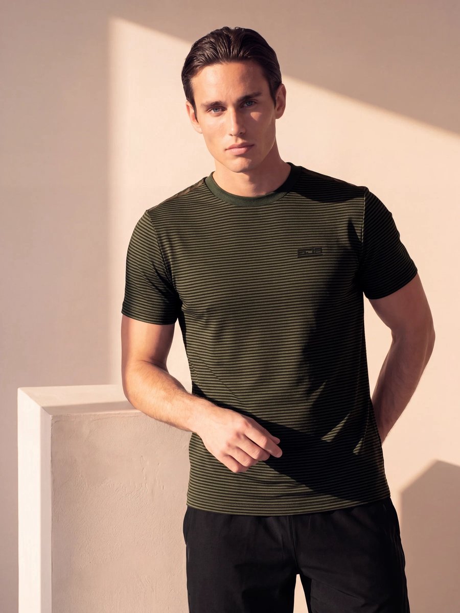Sjeng Sports TEX LONG - Maat: XXL Camo Green - Tennis Extra Long Shirt Mannen - Sportshirt - polyester