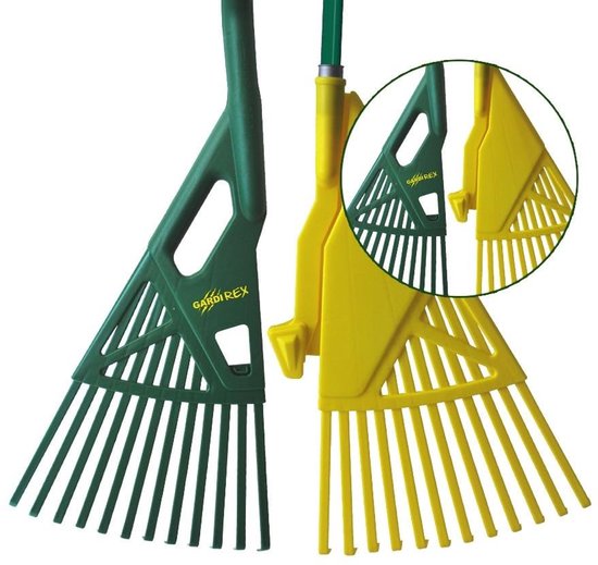 Bladhark - Telescopische Steel tot 2 m - Verstelbare Hark 70 cm - 24 Tanden - Voor Bladeren en Gras — afbeelding 2