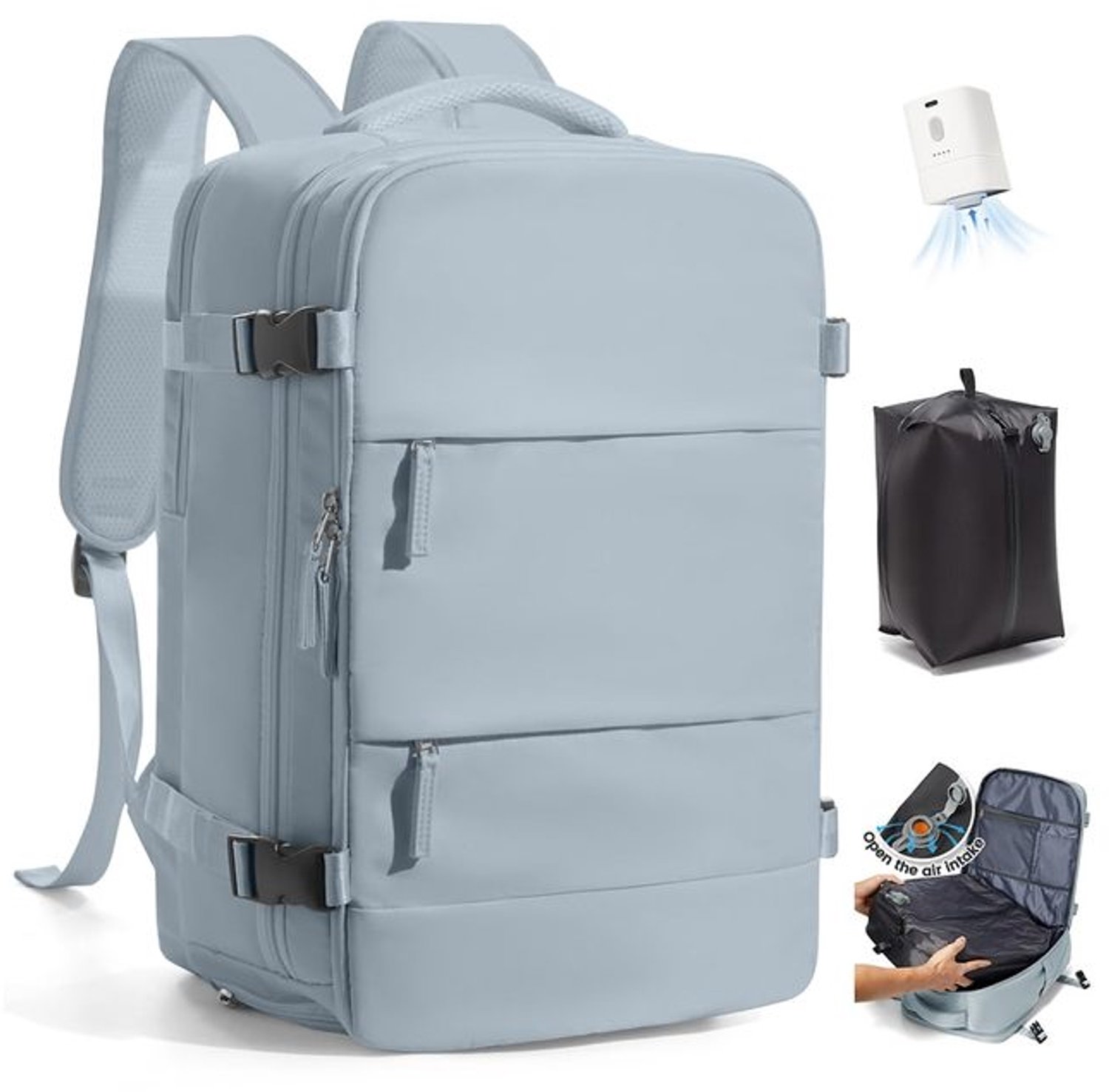 Vacuum Rugzak met Pomp - Handbagage voor Ryanair en Reizen
