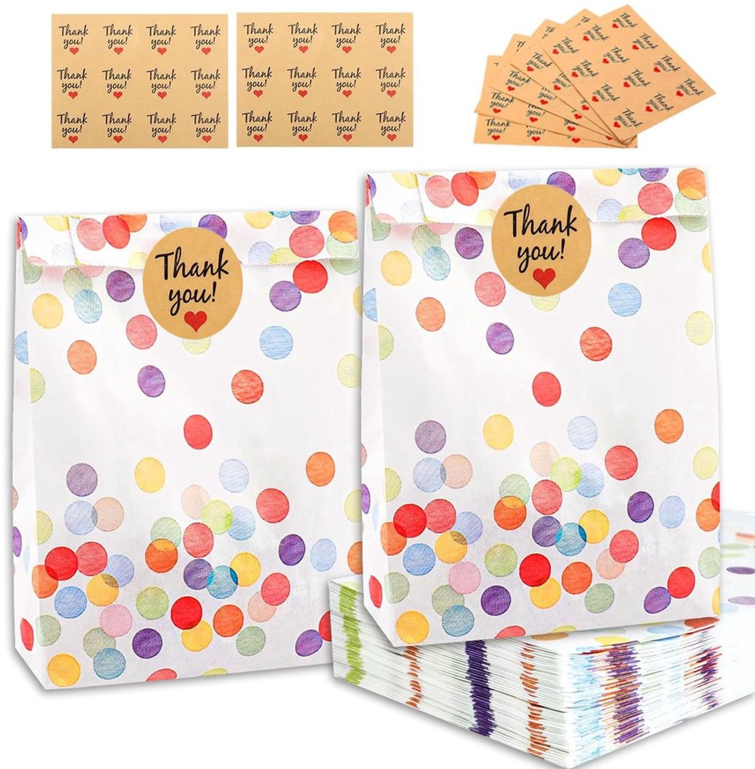 Set van 50 Feesttassen voor Kinderen met Stickers