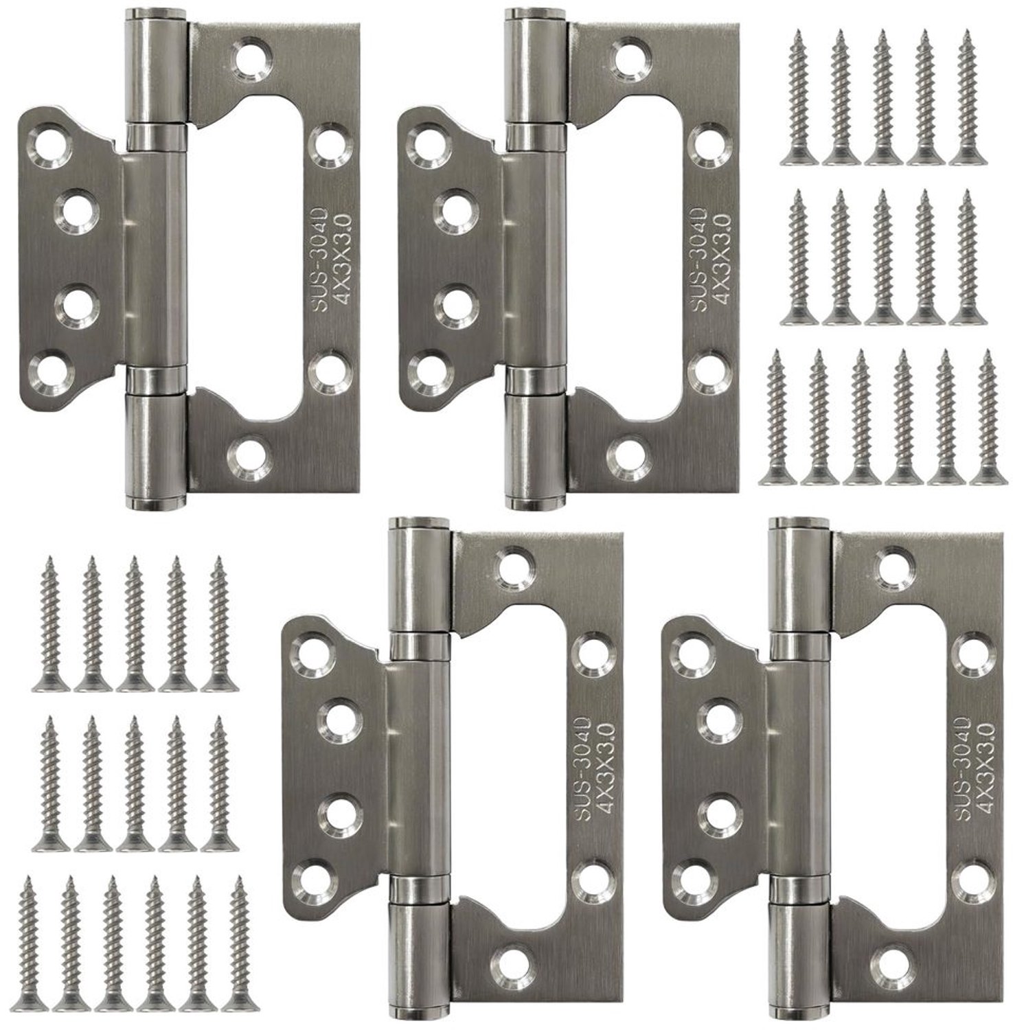 RVS Deurhengsels 100mm met 32 Schroeven