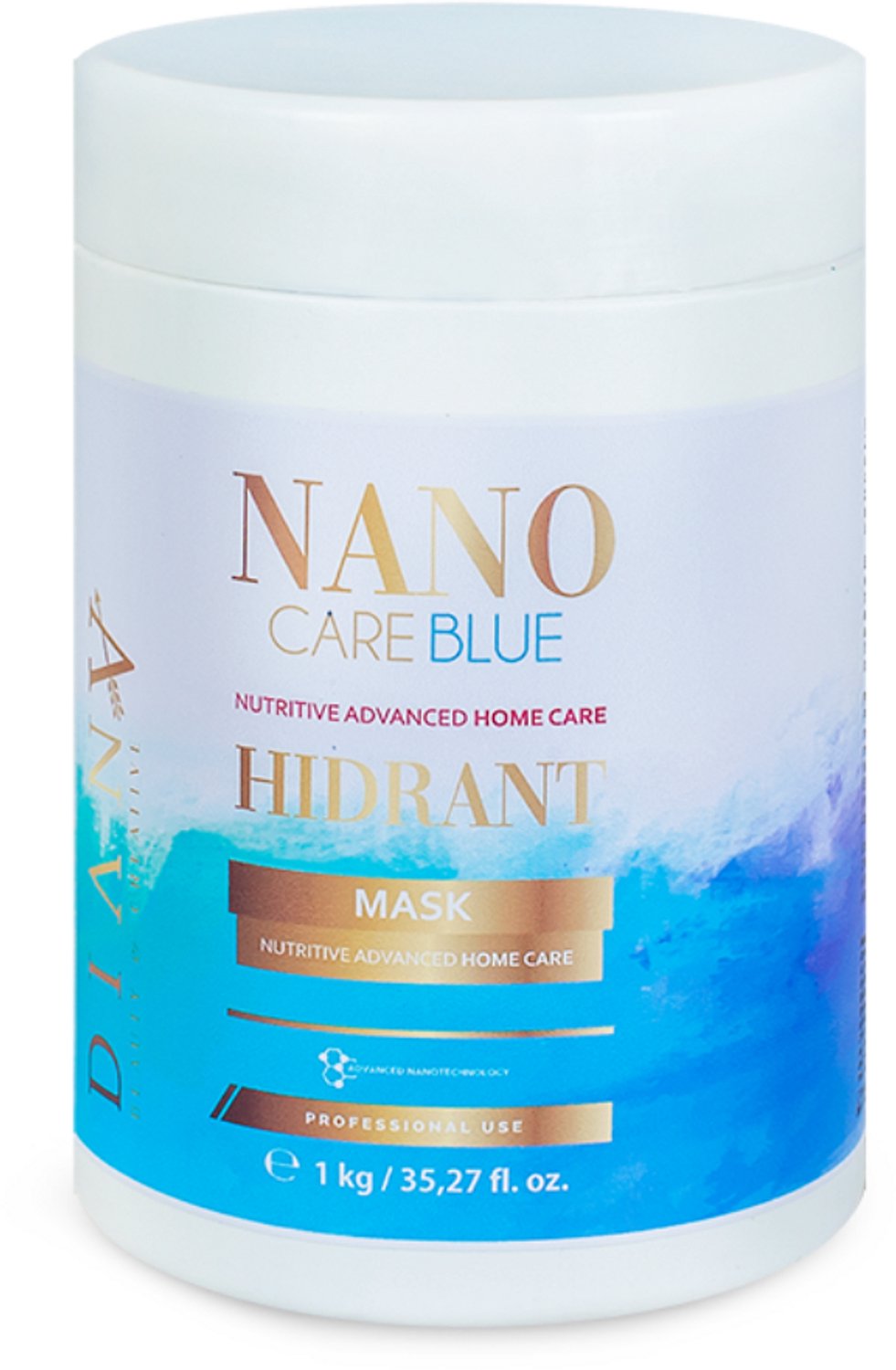 NanoCare Nanoplastia BLUE 1000g Haarmasker voor Blond Haar – Thuiszorg na Nanoplastia Behandeling -Permanente Haarstijling zonder Parabenen, Sulfaten en Siliconen, Voor Optimale Hydratatie en Anti-Frizz