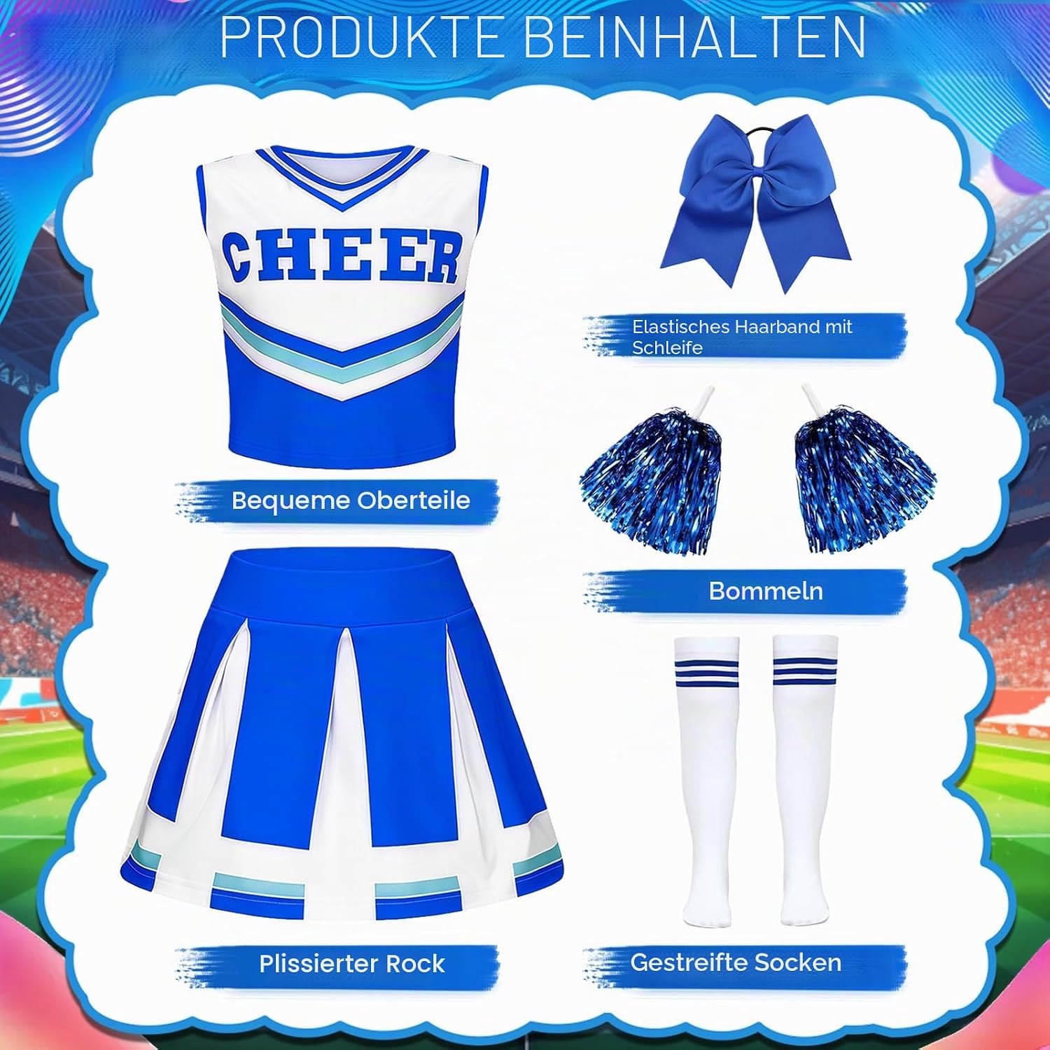 Outfit met pompons en sokken