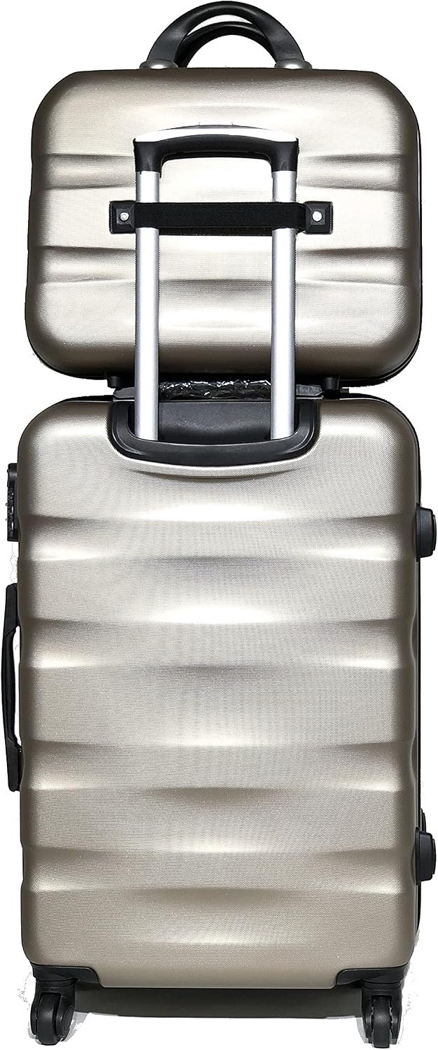 Koffer 65 cm en koffer, champagnekleurig — afbeelding 4