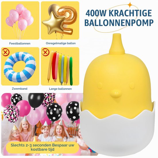 Elektrische opblaaspomp voor huishouden, ballonpomp elektrisch — afbeelding 4
