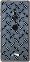 6F hoesje - geschikt voor Sony Xperia XZ2 -  Transparant TPU Case - Diamond Plate #ffffff
