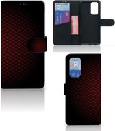 Coque OnePlus 9 Pro Protecteur Flip Housse Damiers Rouge