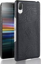 Sony Xperia L3 Hoesje - Mobigear - Krokodil Serie - Hard Kunststof Backcover - Zwart - Hoesje Geschikt Voor Sony Xperia L3