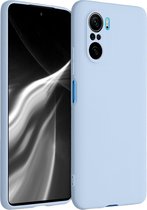 kwmobile telefoonhoesje voor Xiaomi Poco F3 - Hoesje voor smartphone - Back cover in mat lichtblauw