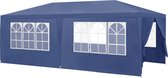 Paviljoen partytent met 6 zijwanden 6x3x2,55 m donkerblauw