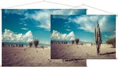 Cactus in de droge woestijn,  - Foto op Textielposter - 45 x 30 cm