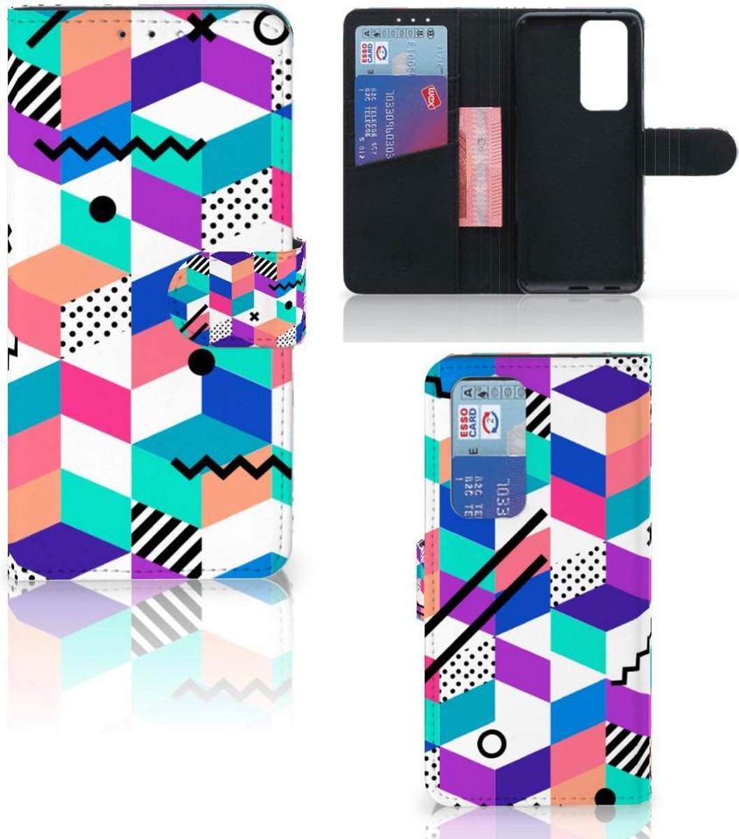 OPPO Find X3 Neo 5G Book Case Blokken Kleurrijk