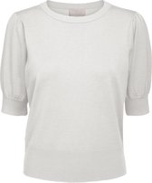 Minus Liva Knit Tee Tops & T-shirts Dames - Shirt - Gebroken wit - Maat XL
