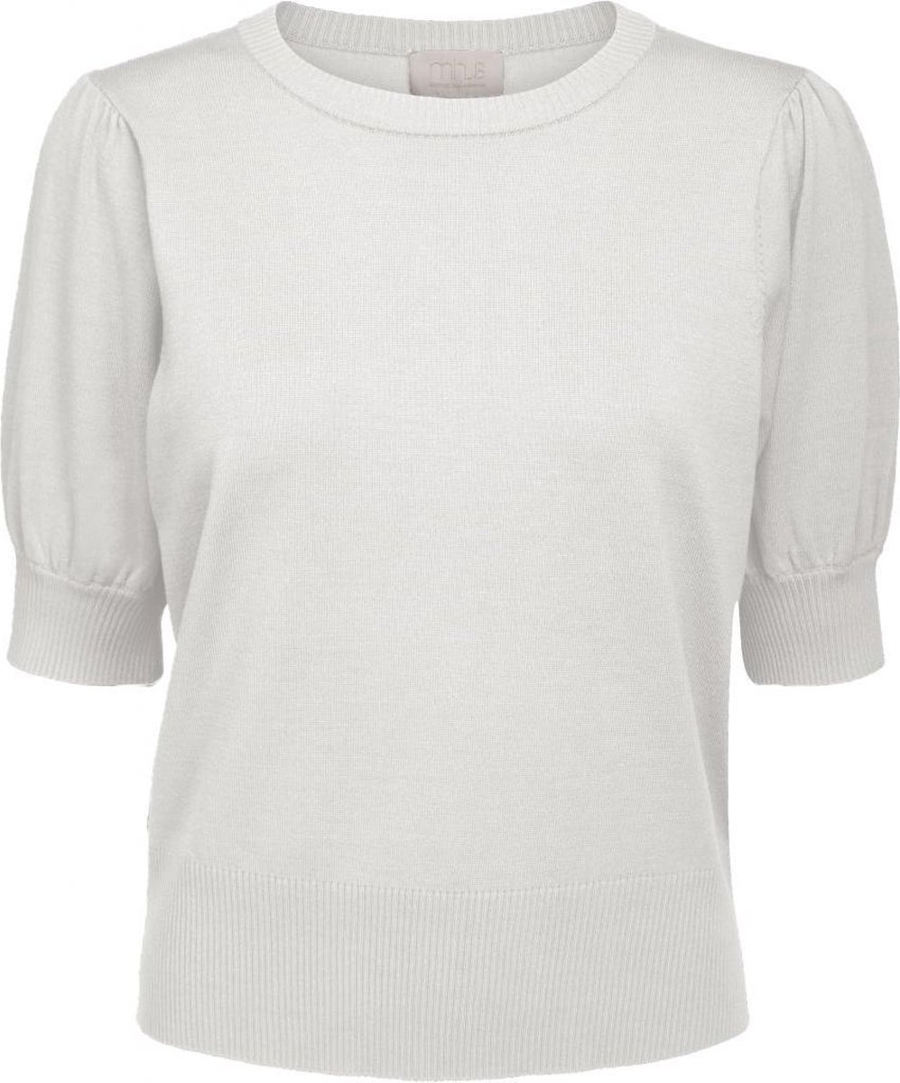 Minus Liva Knit Tee Tops & T-shirts Dames - Shirt - Gebroken wit - Maat XL