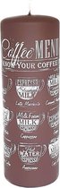 Donkerbruin Espresso coffee frappe stompkaars 200/70 (62 uur)