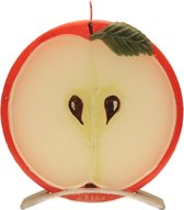 Rode appel ronde geurkaars 150/145/12 op standaard (5 uur)