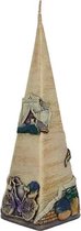 Creme Toscane piramide kaars 230/65/65 (24 uur)