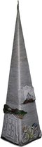 Grijze Toscane piramide kaars 330/80/80 (105 uur)