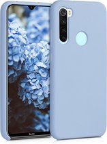 kwmobile telefoonhoesje geschikt voor Xiaomi Redmi Note 8 (2019 / 2021) - Hoesje met siliconen coating - Smartphone case in mat lichtblauw