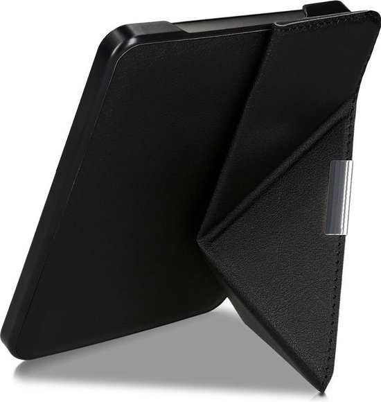 kwmobile e-reader hoesje geschikt voor Kobo Clara HD hoes - Ereader flip case met standaard - E reader cover van kunstleer - In zwart van Merkloos — afbeelding 4