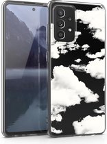 kwmobile telefoonhoesje voor Samsung Galaxy A52 / A52 5G / A52s 5G - Hoesje voor smartphone in wit / transparant - Wolken design