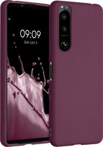 kwmobile telefoonhoesje voor Sony Xperia 5 III - Hoesje voor smartphone - Back cover in bordeaux-violet