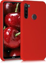 kwmobile telefoonhoesje voor Xiaomi Redmi Note 8T - Hoesje met siliconen coating - Smartphone case in mat rood