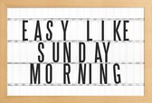 JUNIQE - Poster met houten lijst Sunday Morning -13x18 /Wit & Zwart