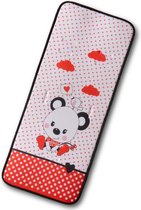 Gamberritos Inlegkussen Kinderwagen Panda 80 X 35 Cm Rood/wit