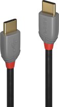 LINDY USB-kabel USB 2.0 USB-C stekker, USB-C stekker 0.50 m Zwart 36870