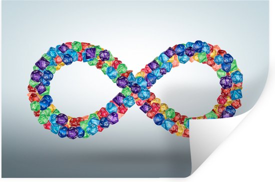 Stickers Stickers muraux - Signe infini - 90x60 cm - Film adhésif