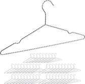 Relaxdays 50 x metalen kledinghangers - kleerhanger - draadhangers - dun - broeklat