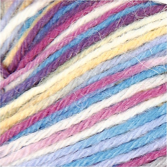 Sokkengaren, L: 200 M, paars/roze harmonie, 50 gr/ 1 bol