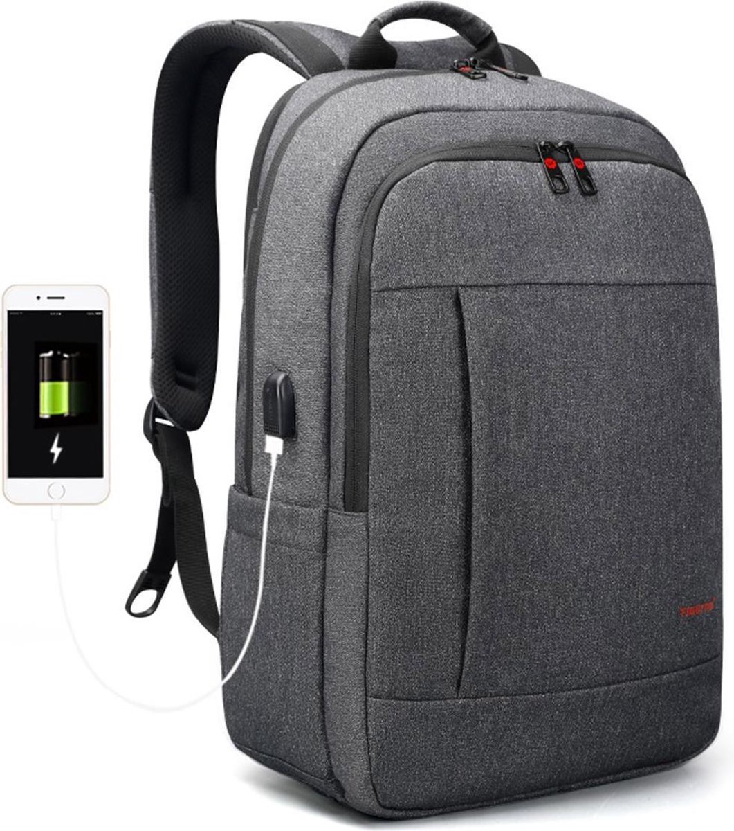 Tigernu Business II laptop rugzak - anti diefstal rugzak - t/m 17 inch - waterafstotend - grijs