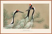 JUNIQE - Poster met kunststof lijst Sekka - Cranes from Momoyogusa