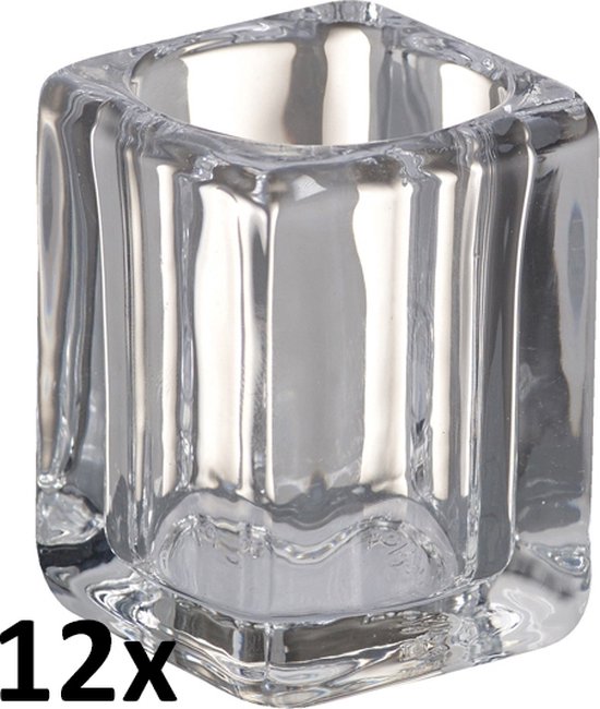 12 pièces Bolsius Relight recharge bougies verre carré 90/70/70